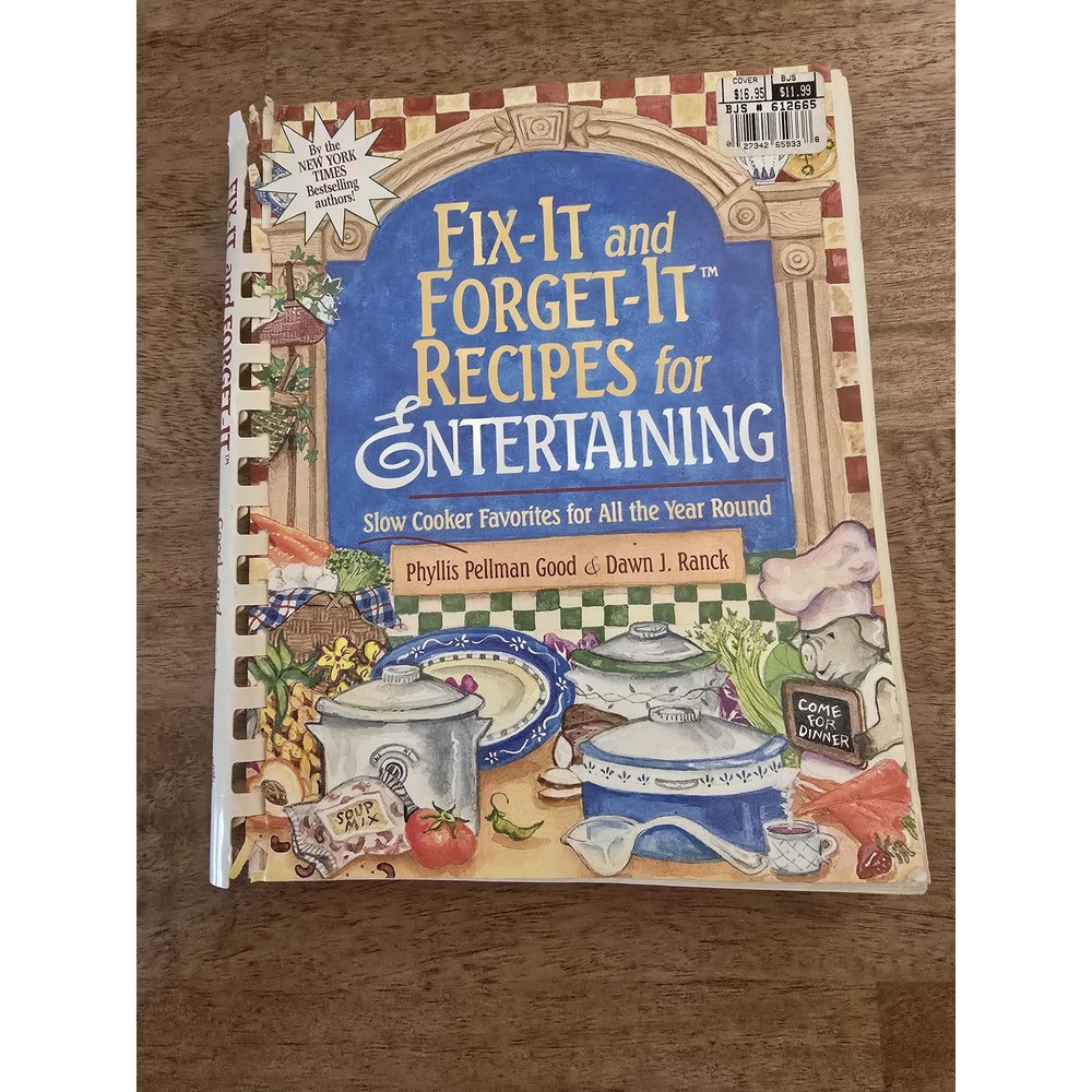 Fix-It and Forget-It Recipes for Entertaining Slow Cooker Cookbook Spiral Bound